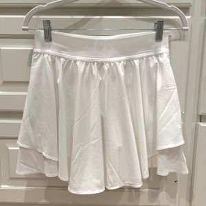 Lululemon Court Rival High Rise Tennis Skirt in White